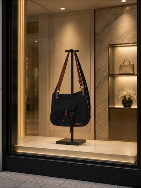 Stylish Black and Brown Shoulder Bag